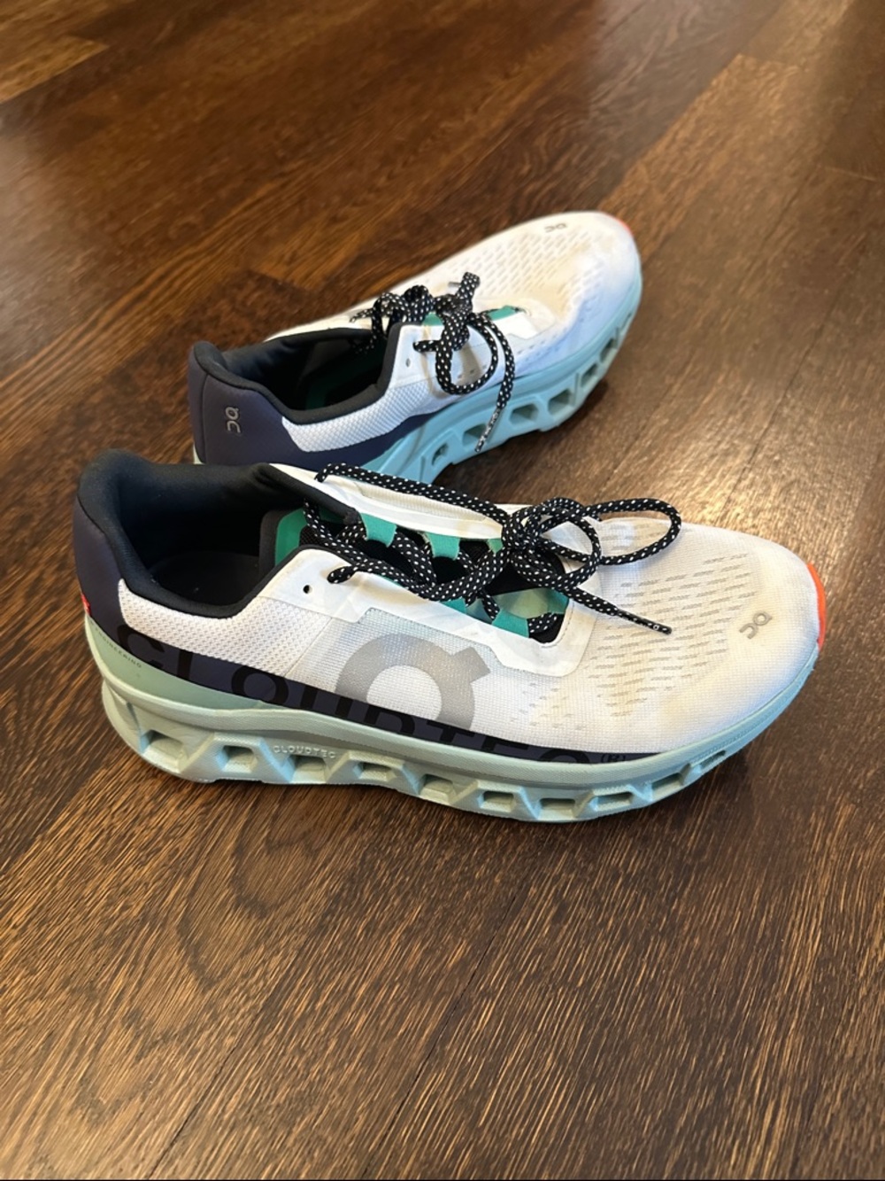 On Running Women's White Mint Black Athletic Sneakers